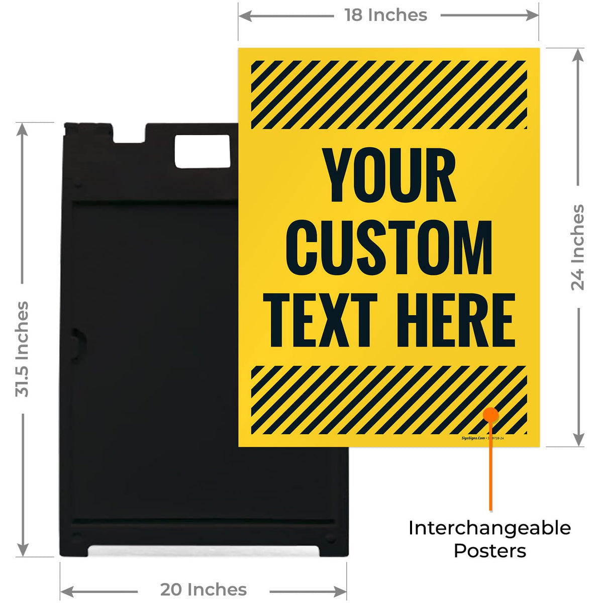 Custom Folding Floor Sign, Sandwich Board/A Frame Sign Kit with Two Panels Sign