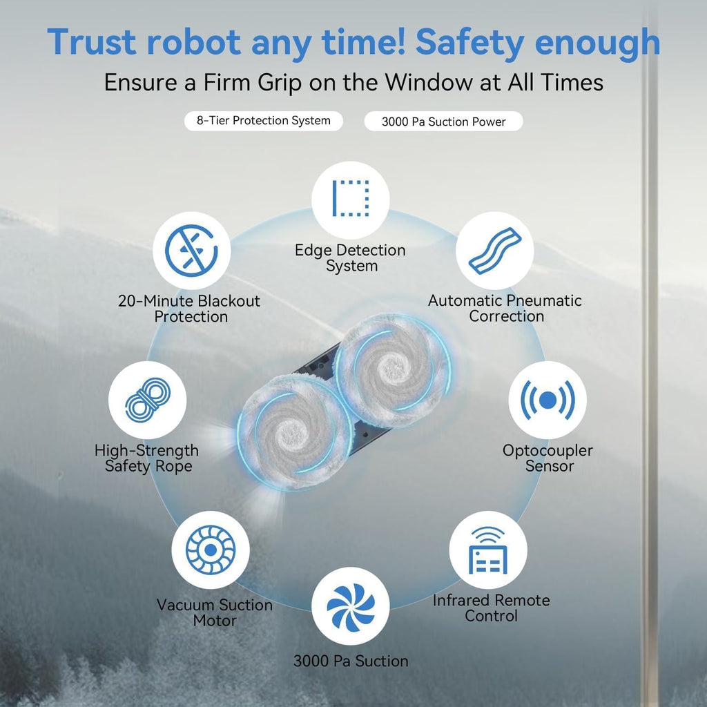 Automatic Window Cleaning Robot, Window Cleaner Robot Auto Dual Spray, 2026 Model Robot Limpia Vidrios AI Path