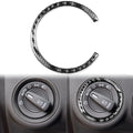 JKYUKU Real Carbon Fiber for Dodge Accessories Headlight Switch Light