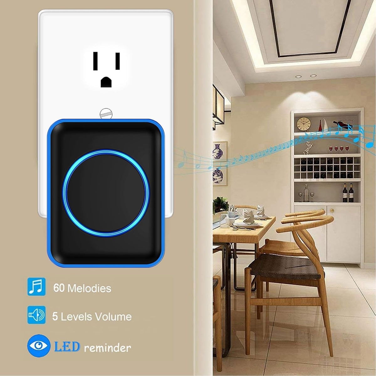 FullHouse Caregiver Pager Wireless Emergency Call Button for Elderly