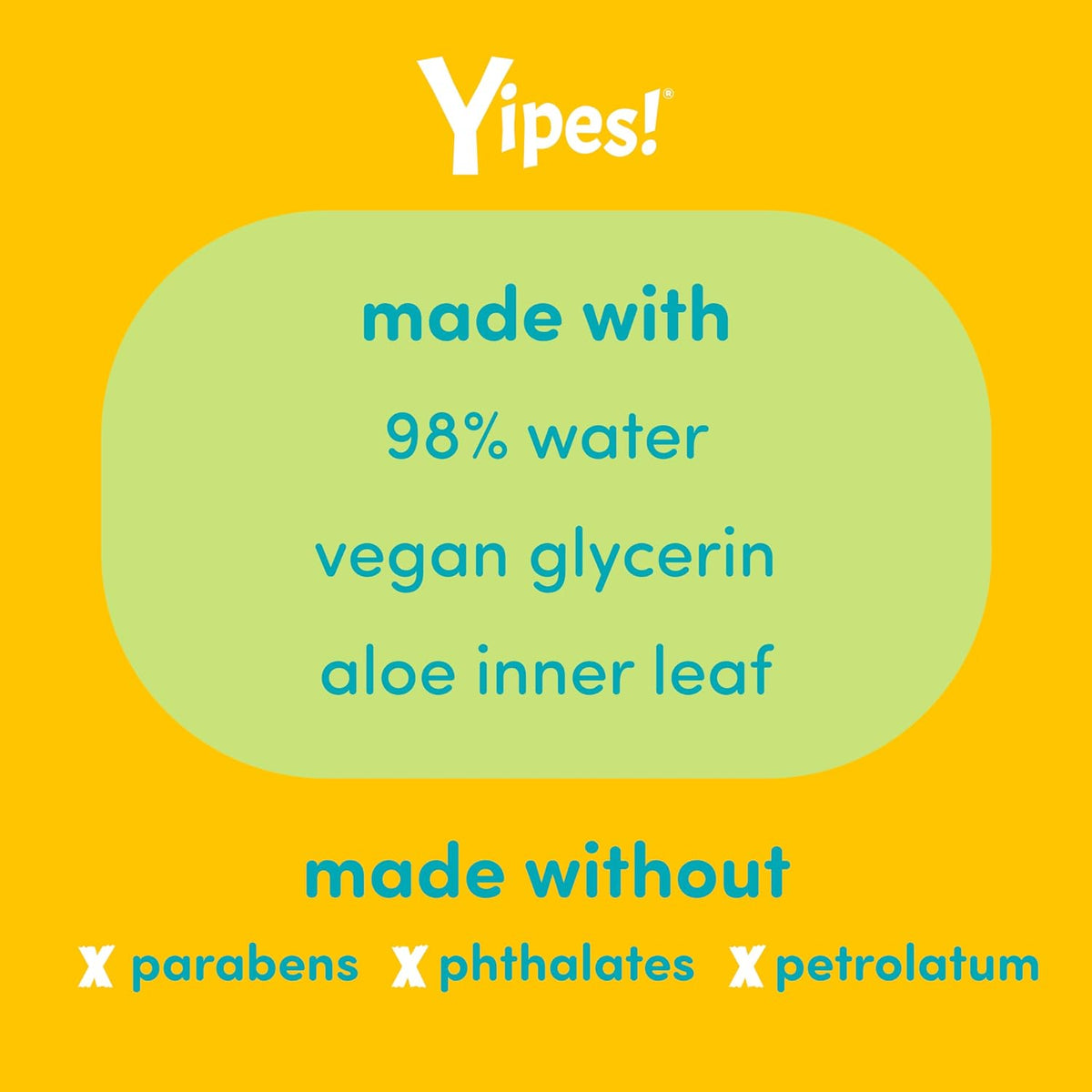 Yipes! Kids Face and Hand Wipes | Compostable Wet Wipes for Sensitive Skin | Individually Wrapped | Classroom Must