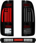 LED Tail Light+3rd Third Brake Light Cargo Lamp for Ford F150(1997-2003), F150 Heritage 2004, Only Fits Styleside Fleetside.Upgraded Version Rear Taillight Assembly and High Mount Stop Light.