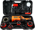 Holdwell S Electric Pipe Threader, 2300W 120V Hand-held Pipe Threading Machine with 4 NPT Dies (1/2" - 1-1/4"), Copper Motor Portable Threading Kit with Carrying Case
