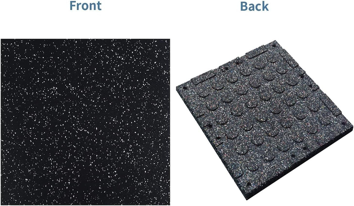 4 Pack Interlocking Tile 20" x 20”x 1”Heavy Duty Rubber Flooring Mat Anti-Vibration Anti-Slip Exercise Mats for Gym