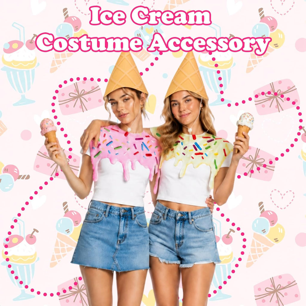 3 SETS Ice Cream Cone Costume Set for Adult