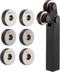 1.5mm Diagonal Dual Wheel Knurling Tool Set with 6PCS Knurling Single Wheels 0.5mm 1mm 2mm