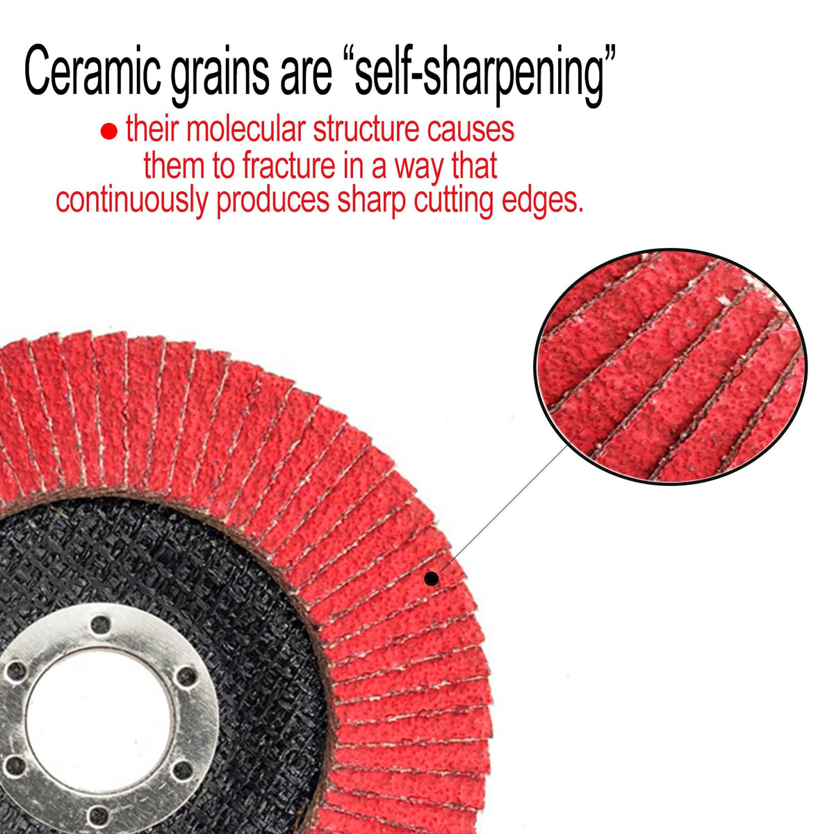 COSPOF Flap Discs, Flap Wheels 40 Grit, Ceramic Grinding Discs 115mm, 4-1/2 x 7/8 Inch Work with Universal Angle Grinders, Suitable for Metal Sanding Grinding and Conditioning, Type29, 10 Pack.