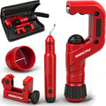 Ultimate Tube Cutter Set - Heavy Duty Pipe Cutter 3/16"-2" OD, Mini Tube Cutter 1/8"-7/8", Deburring Tool - for