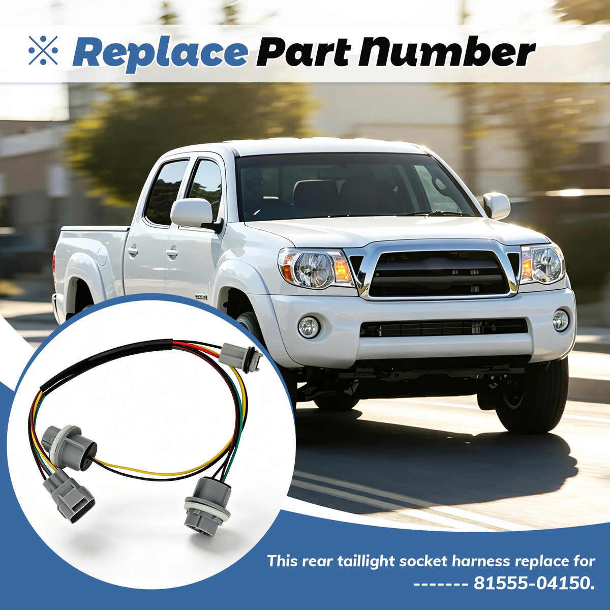 Rear Tail Lamp Light Socket Harness Replace for 81555-04150