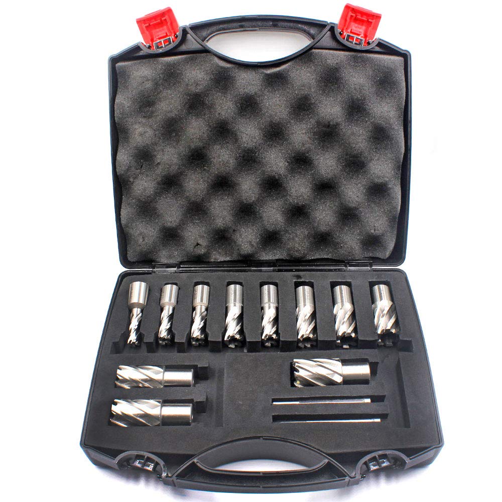 Annular Cutter Set JESTUOUS 3/4 Inch Weldon Shank 1 Cutting Depth 13pcs