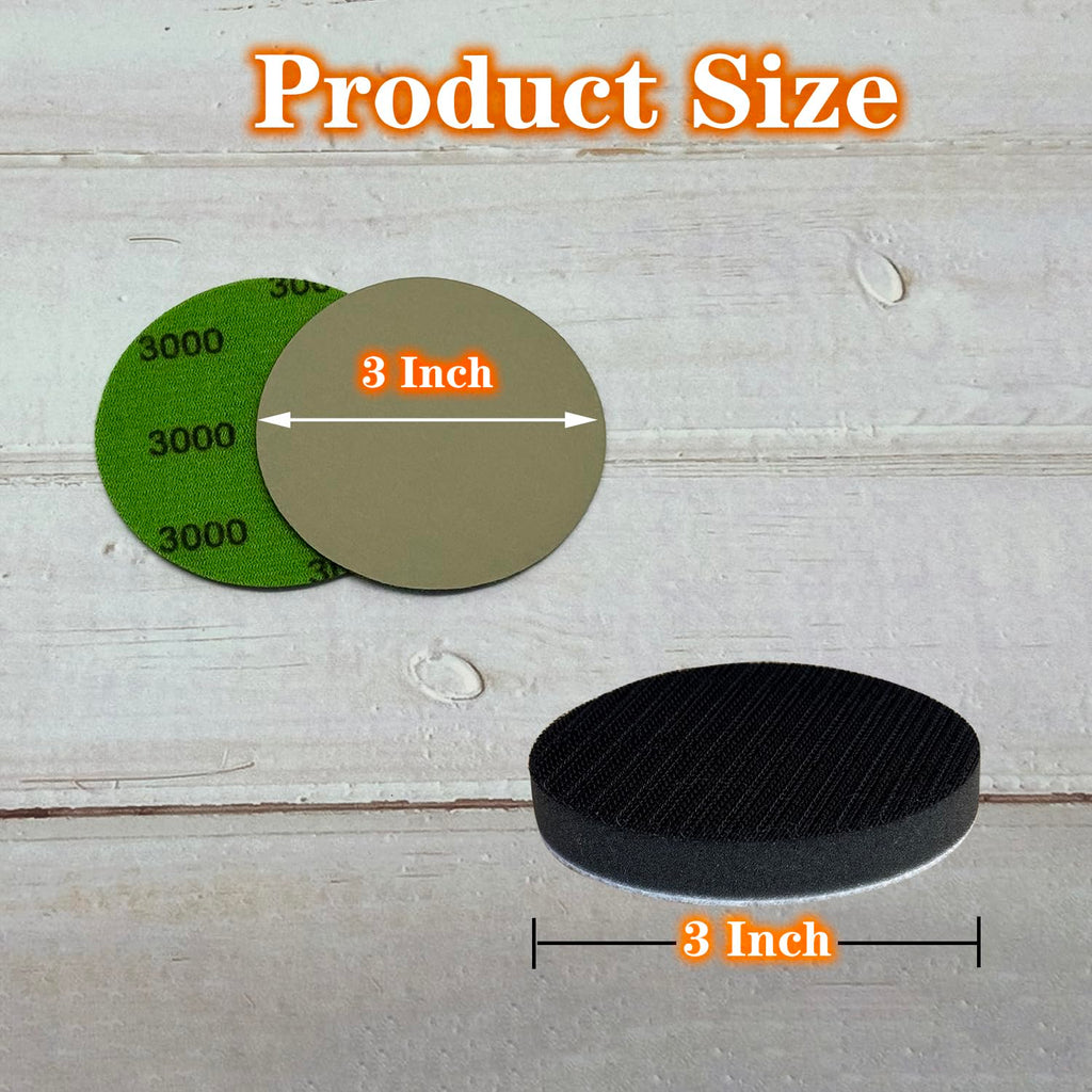 3 Inch Sanding Discs, 40pcs 120 Grit Premium Silicon Carbide Sandpaper