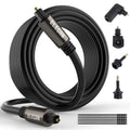 Optical Audio Cable 30 Ft Digital Audio Toslink Cable Cord-Fiber Optic-Gold Plated-Flexiable&Durable-for Home