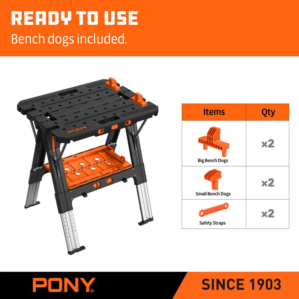 Portable Folding Work Table, Workbench & Sawhorse