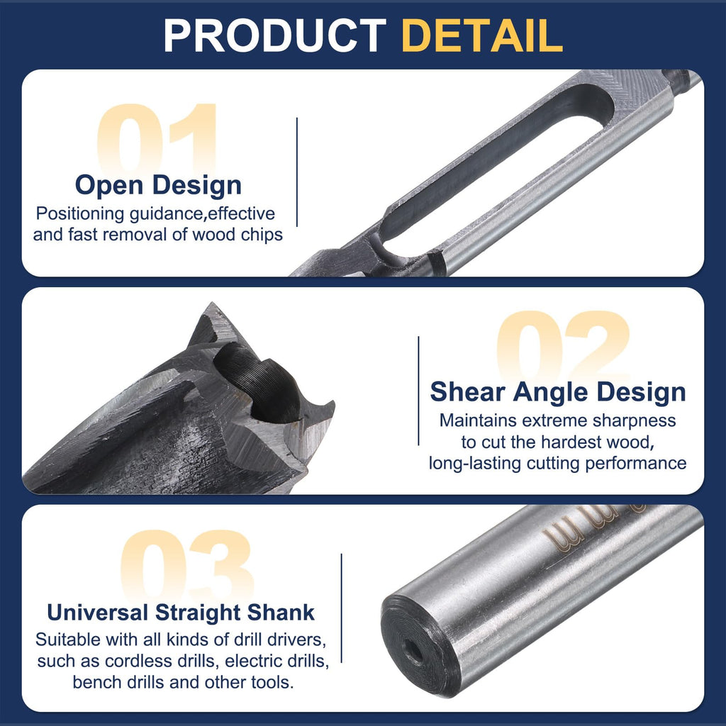 HARFINGTON Wood Tenon Dowel Plug Cutter 25mm Metric Tenon Dowel Cutting Tools Drill Bit High Speed Steel Wood Plug Dowel Cutter with Round Shank for Woodworking Furniture Making