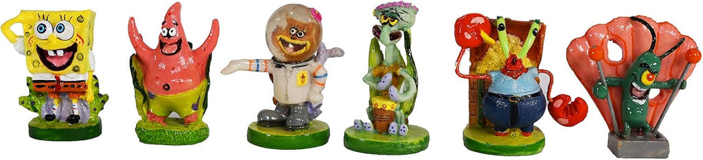 Officially Licensed Spongebob 6 Piece Mini Aquarium Ornament Set