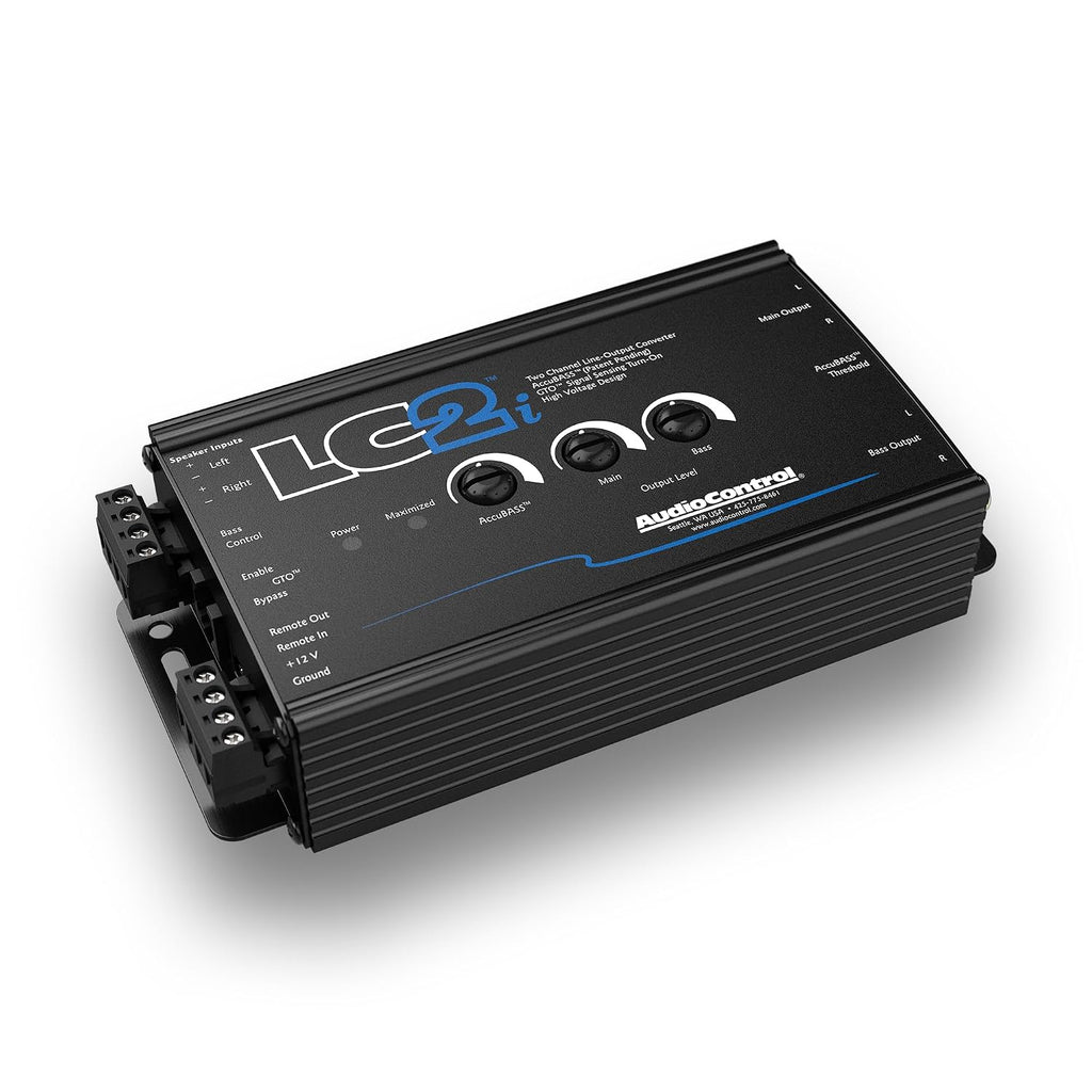LC2i 2-Channel Line Output Converter with ACR-1 Dash Remote & AccuBASS for Adding Subwoofers, Amplifiers to Factory