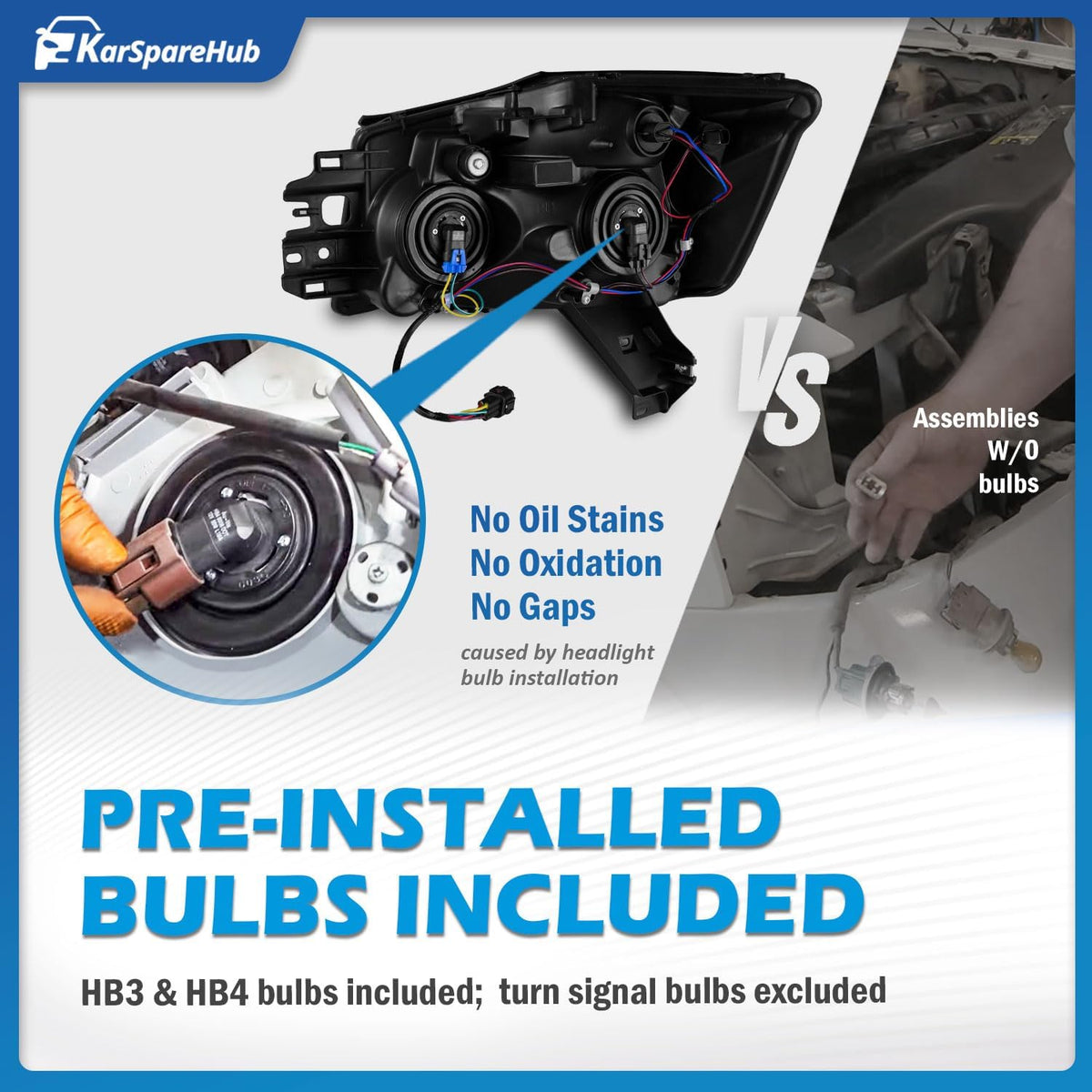 Halogen Headlights for 2004-2015 Nissan Titan
