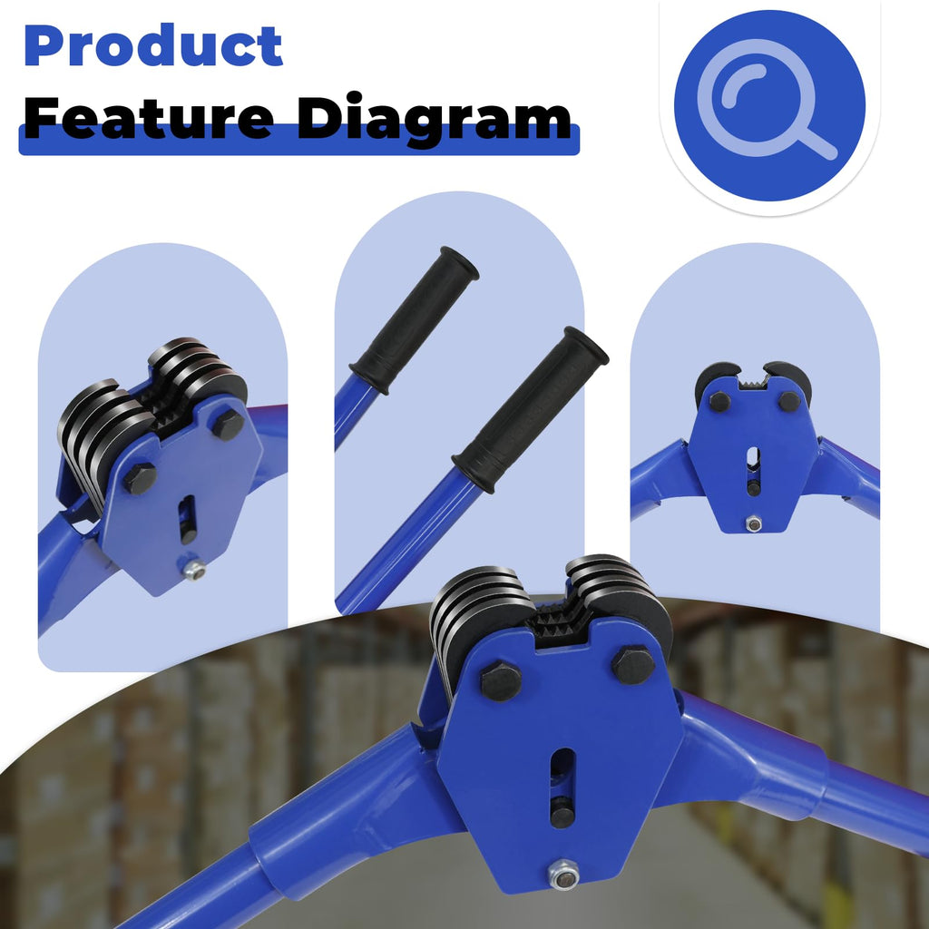Strapping Sealer/Crimper for 1/2" Polypropylene (PP) Polyester Strapping Band Manual Banding Tool with 20.5" Extended