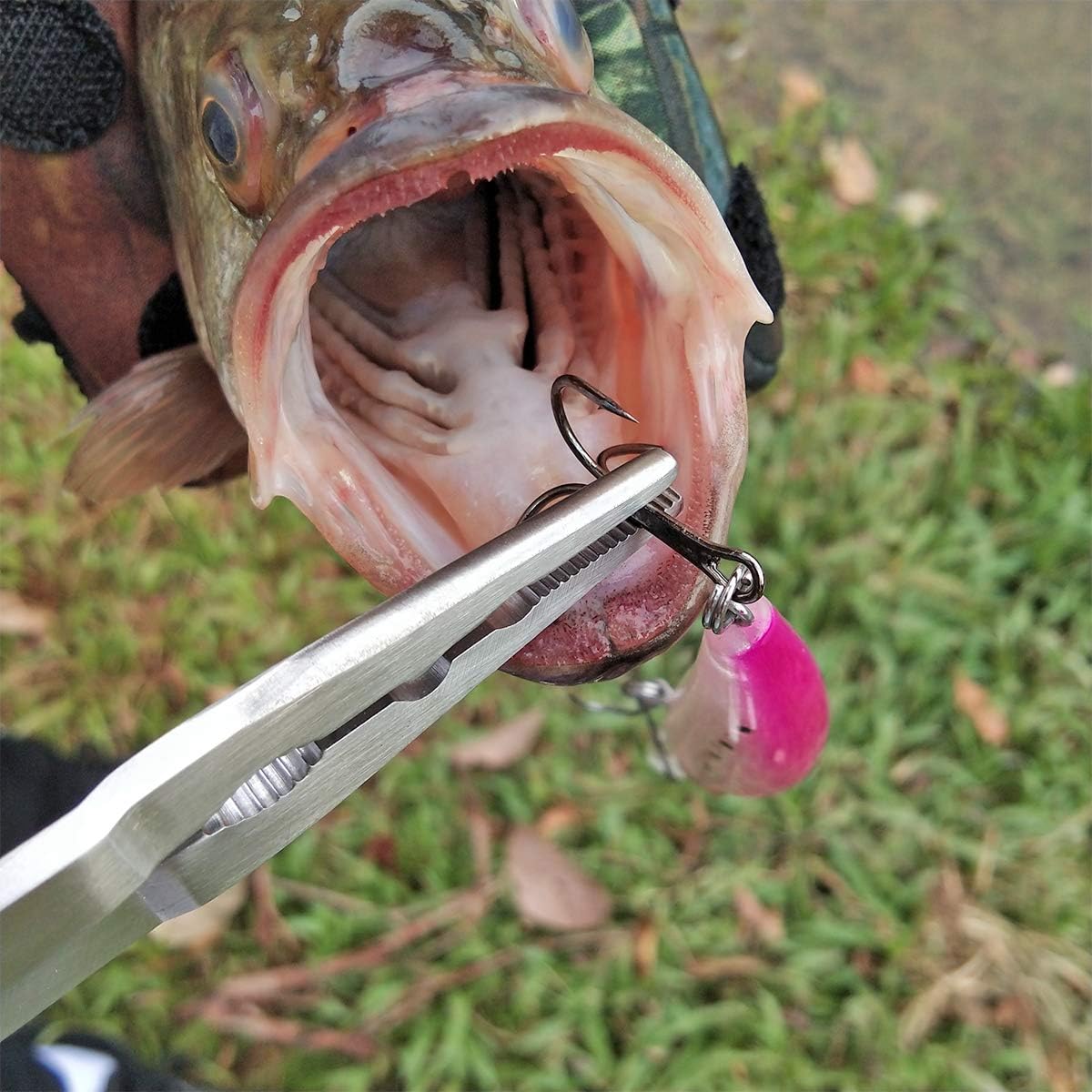 Fishing Pliers Saltwater Freshwater Long Nose Hook Remover Stainless Steel | with Sheath, Lanyard