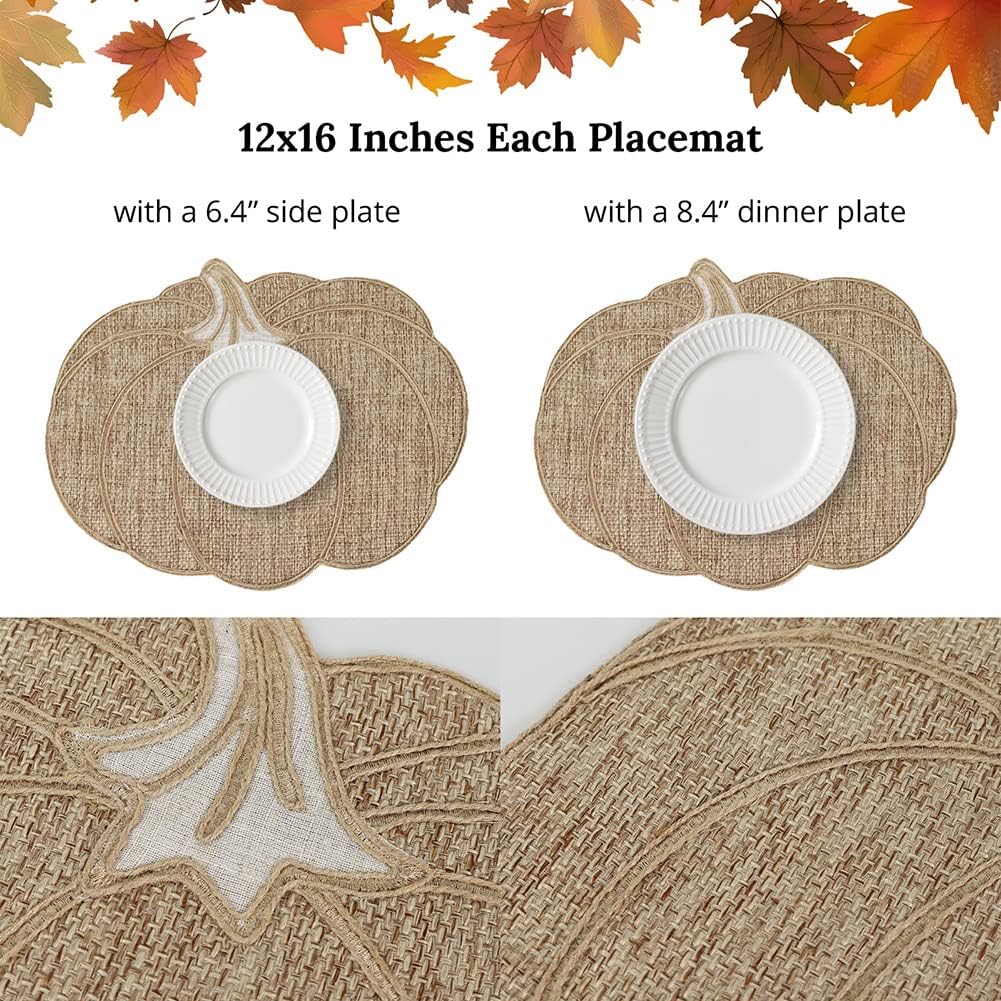 Fall Placemats Set of 4 – Pumpkin Placemats