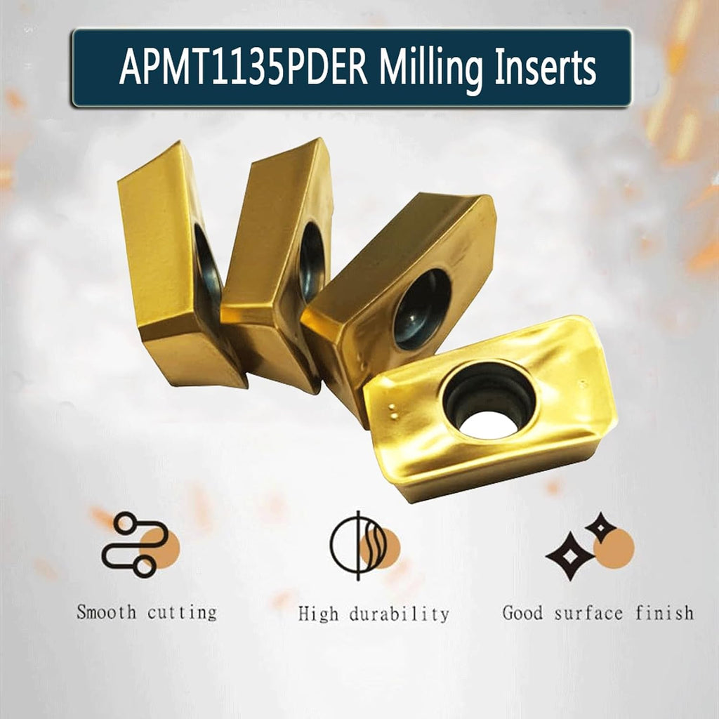 GBJ 20pcs APMT1135 PDER Turning Inserts Cutting Tools for BAP300R Milling Inserts Tool Holders Processing Steel Parts