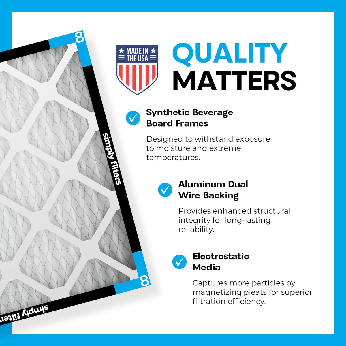12x30x1 Air Filter, Merv 8, 6 Pack, For Home AC Furnace & HVAC (Actual Size: 11.75"x29.75"x0.75") DUST, Pet, &