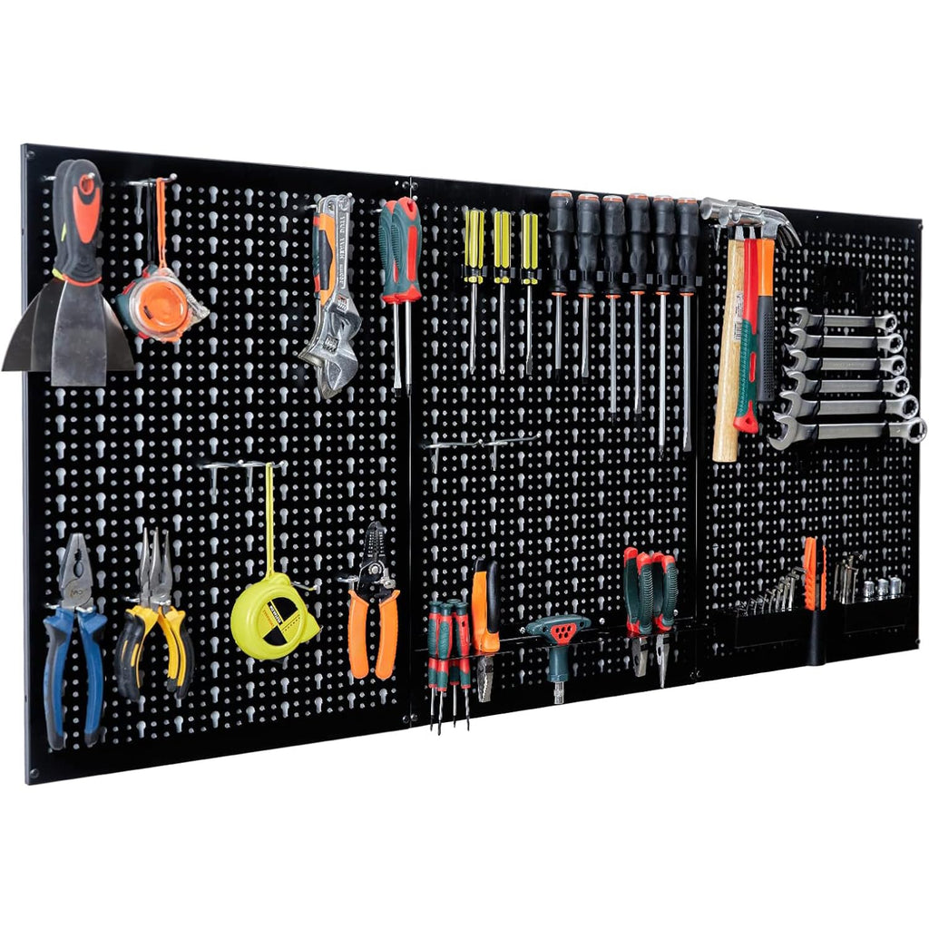 Peg Board Wall Organizer 4 ft. Metal Garage Wall Pegboard