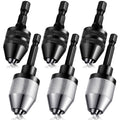 Honoson Drill Chuck Adapter Keyless 1/4 Inch Hex Shank Drill Chuck, 6 Pcs