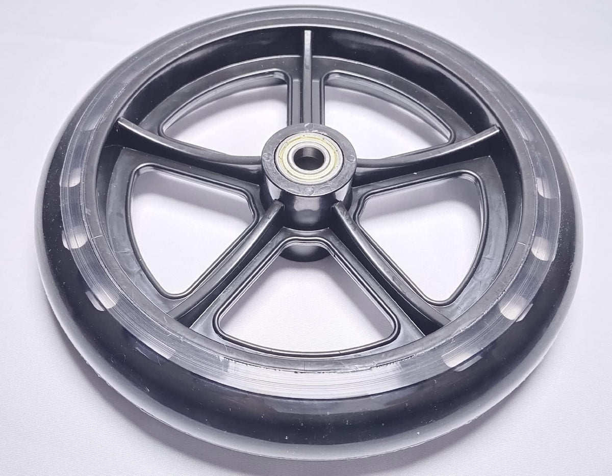knee walker scooter replacement wheels,7.5 Inch Wheel with Non Marking Polyurethane,Front or Rear Wheel Assembly, Universal Parts.,fits 796,KneeRover most models and other brands knee walker(1Ea,)