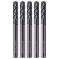 4 Flute Solid Carbide Ball Nose End Mill Set(5Pcs, 3/16"), AlTiN Coated