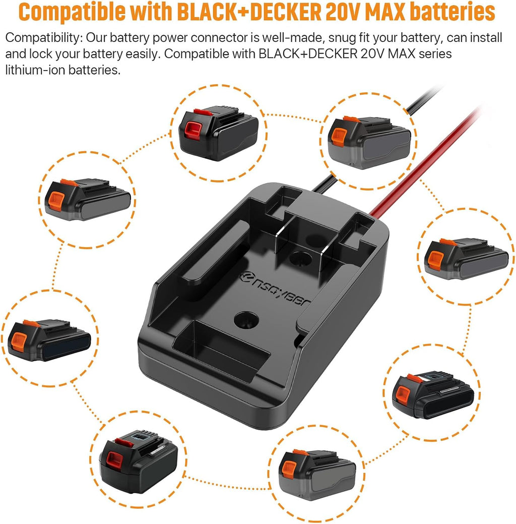 Power Wheel Adapter for 20V Max Battery, 2 Pack