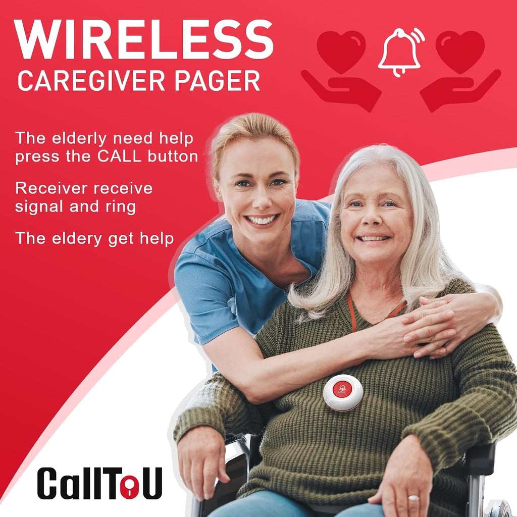 Wireless Caregiver Pager Call Button Call Bell Medical Alert System
