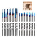 LUNYEE 40Pcs End Mills CNC Router Bits, 1/8" Shank Milling Bit Storage Tray