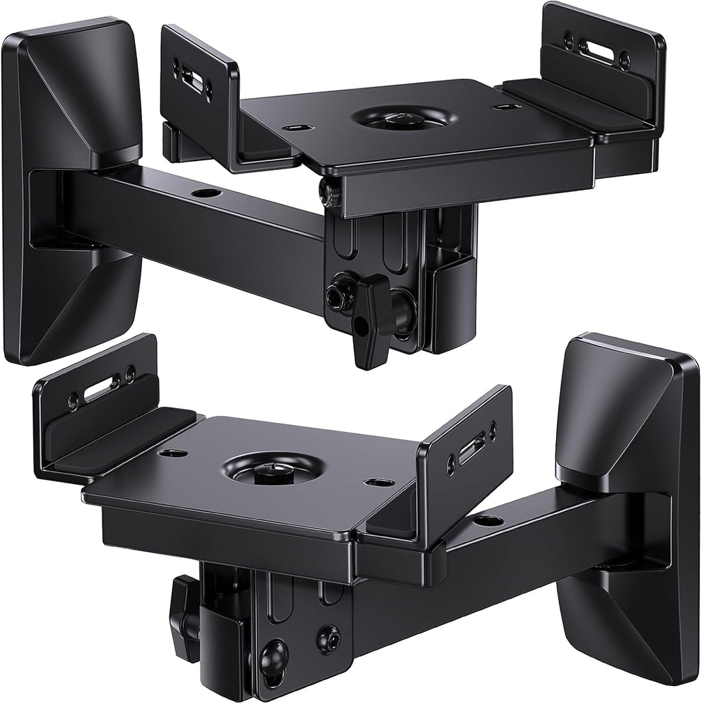 Speaker Wall Mounts, Dual Side Clamping Bookshelf Mounting Bracket, Speaker Mounts for Surround Sound, Bookshelf