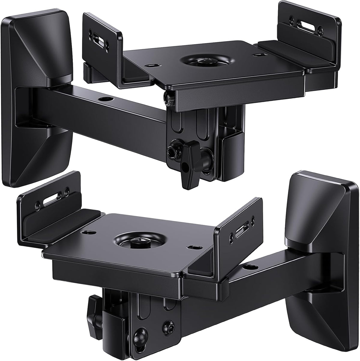 Speaker Wall Mounts, Dual Side Clamping Bookshelf Mounting Bracket, Speaker Mounts for Surround Sound, Bookshelf