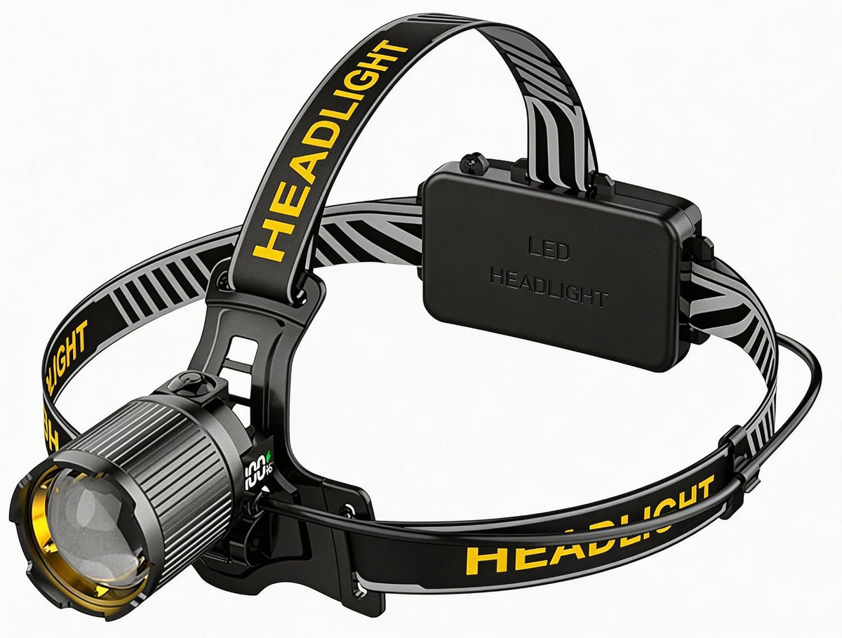 Headlamp Rechargeable, 120,000LM 3 Modes Super Bright LED Headlights