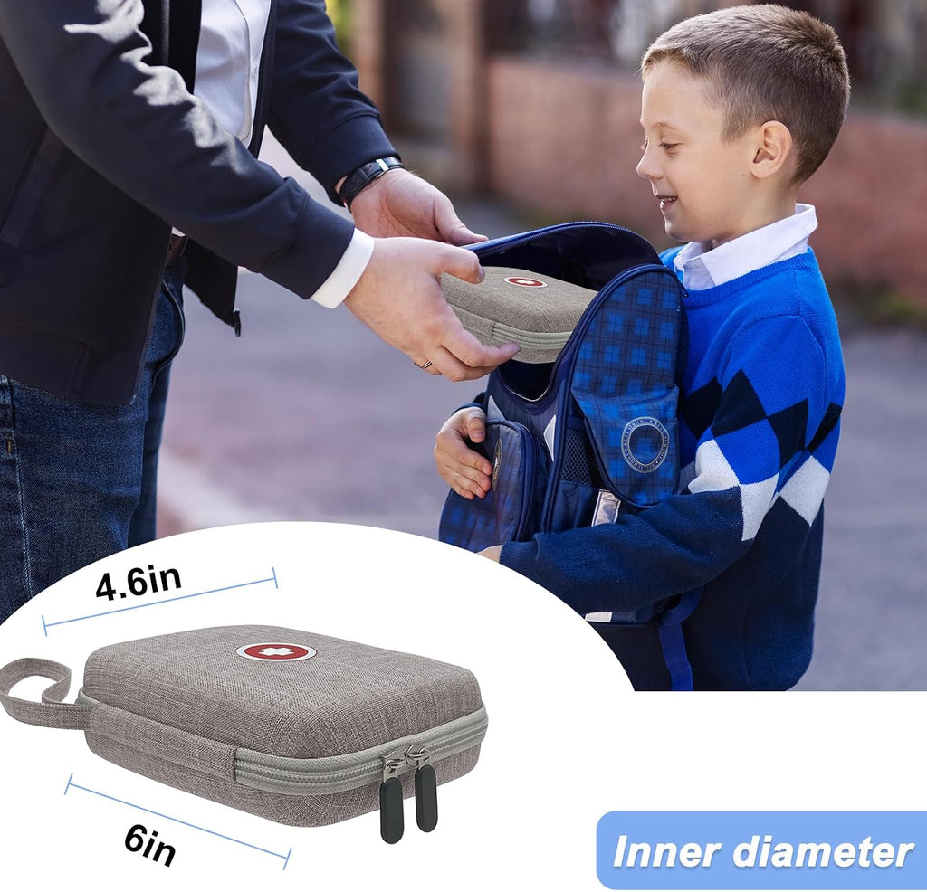 Klawdsky Carrying Case for Portable Nebulizer, Travel Medical Bag, Hard Emergency Medical Bag for Inhaler Spacer Case for Adults(Bag Only)