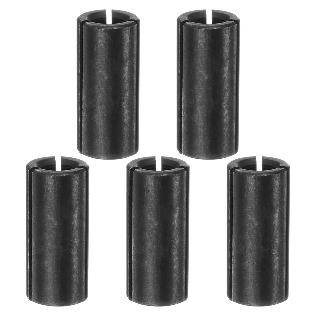 uxcell Router Collet Chuck Driver Adapter 1/2" (12.7mm) to 1/4"(6.35mm) Carbon Steel CNC Engraving Bit Router Converter for Woodworking Engraving Machine Tool 5pcs