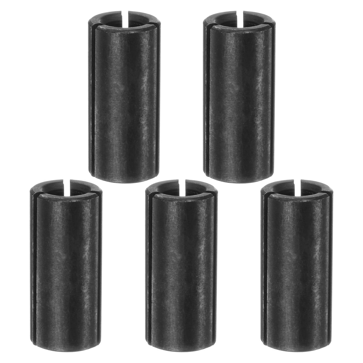 uxcell Router Collet Chuck Driver Adapter 1/2" (12.7mm) to 1/4"(6.35mm) Carbon Steel CNC Engraving Bit Router Converter for Woodworking Engraving Machine Tool 5pcs