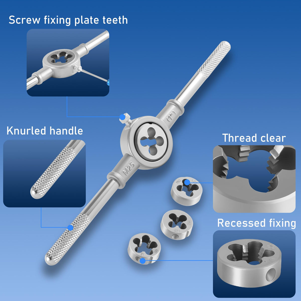 Anfrere 84pcs Tap and Die Set in SAE & Metric Sizes