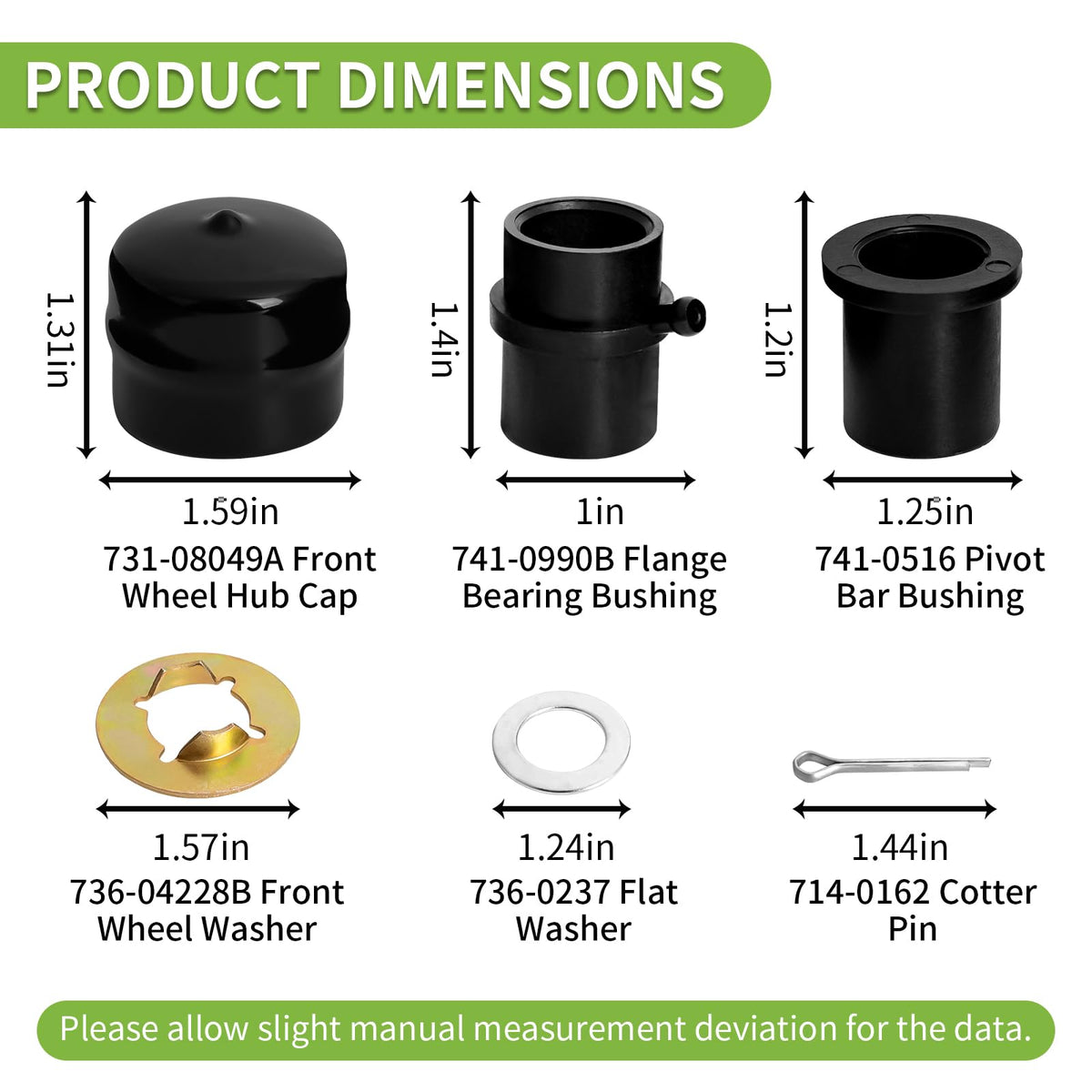 941-0990B Front Wheel Bearing Rebuild Kit Compatible with Cub Cad et MTD Craftsman Troy-Bilt Lawn Mower Tractor, Replace 741-0990B, 714-0162, 741-0516B, 736-04228, 731-08049A, 736-04228B (12 Pcs)