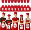 9 Set Funny Group Costume Apron with Hats