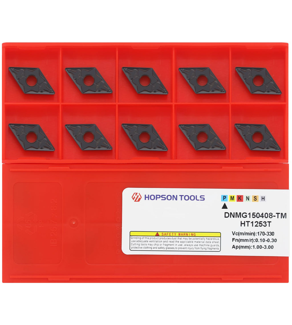 DNMG432-TM (DNMG150408) Turning Insert for Steel Semi-Finish Tools, 10pcs