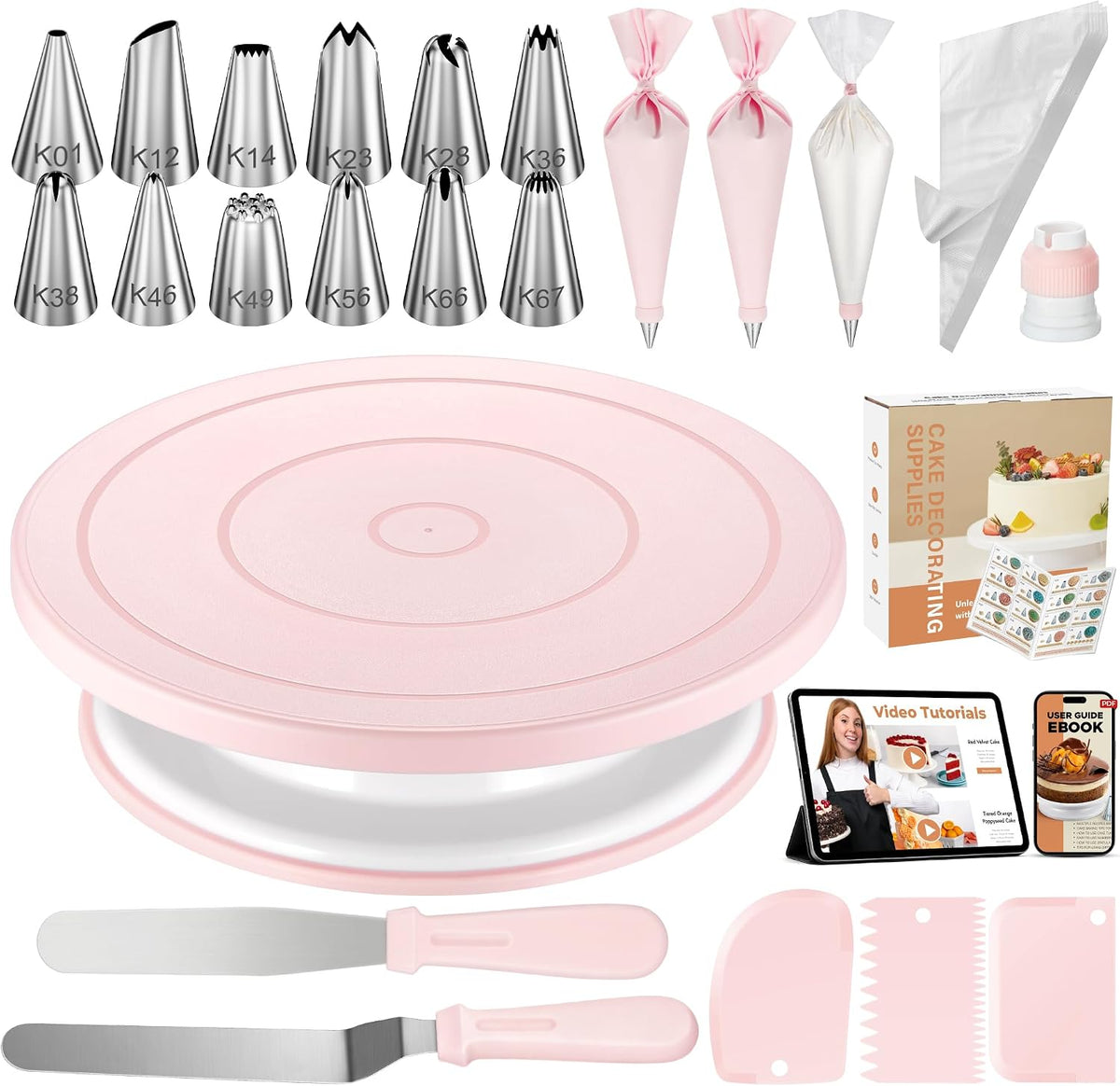 71 Cake Decorating Kit Baking Supplies Tools for Beginners & Pros