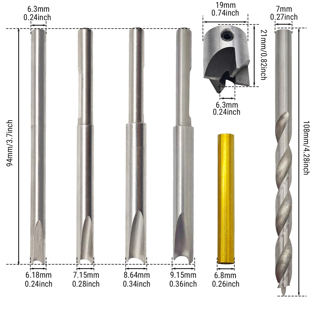 AutooSep Pen Turning Kit for Lathe, MT2 Pen Mandrel Saver
