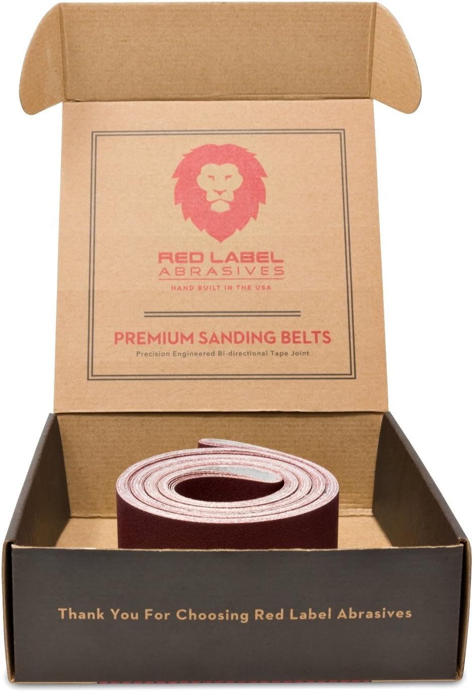 Red Label Abrasives 2 X 72 Inch 400 Grit Flexible Aluminum Oxide Multipurpose Sanding Belts for Woodworking, Leather, Rubber, Plastic, & Light Metal Working - Belt Sand Paper 6 Pack