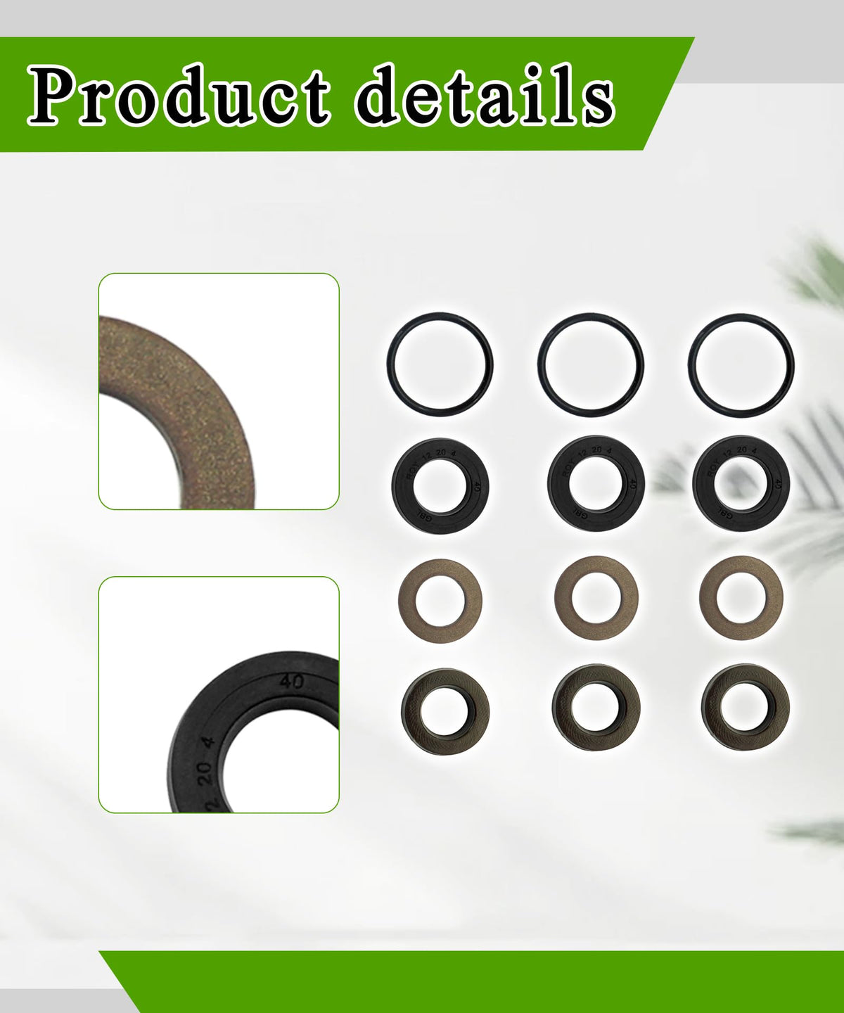 514011751 Low and High Pressure Cleaning Pump Seal Kit 12 Pcs