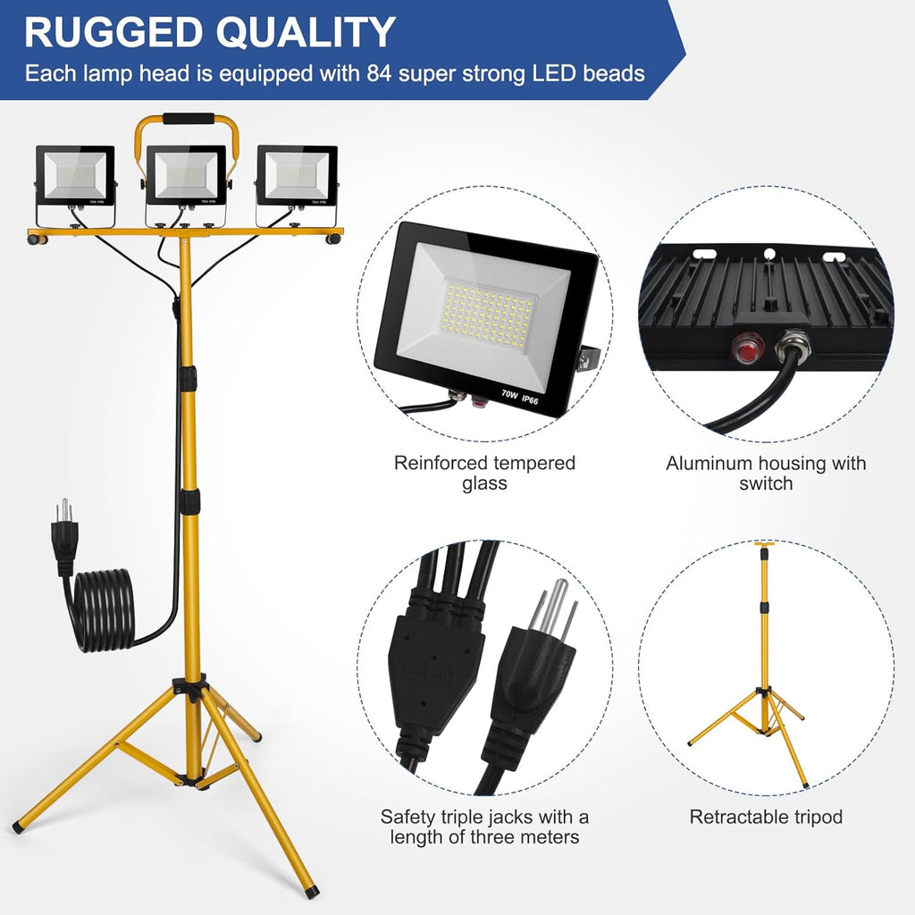 21000Lumens LED Work Lights with Stand