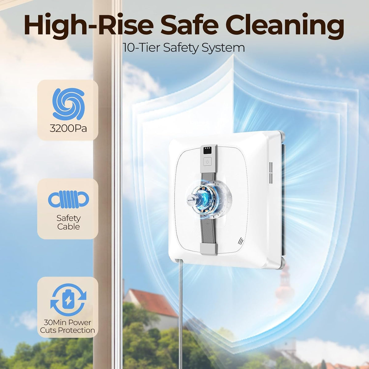 Z9Pro Window Cleaning Robot,with 4 Sprayers