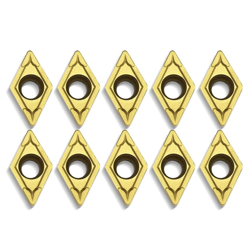 BestParts 10PCS DCMT21.51/ DCMT070204 Coated Carbide Turning Indexable Inserts for Lathe Holder